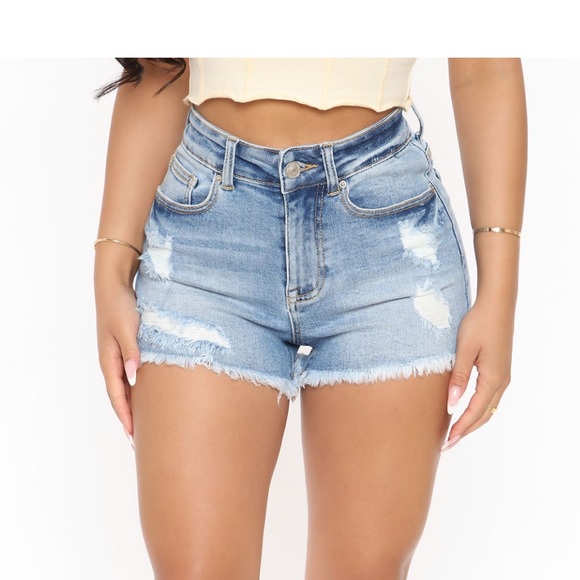 High rise denim shorts - Picture 4 of 6
